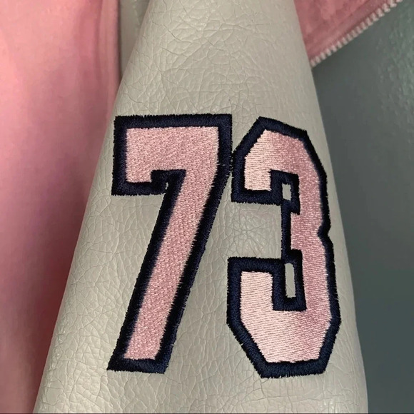 Fila Girls Reversible Hooded Varsity Wool Blend Puffy Quilted Jacket Zip-Up Sz L - Picture 8 of 16